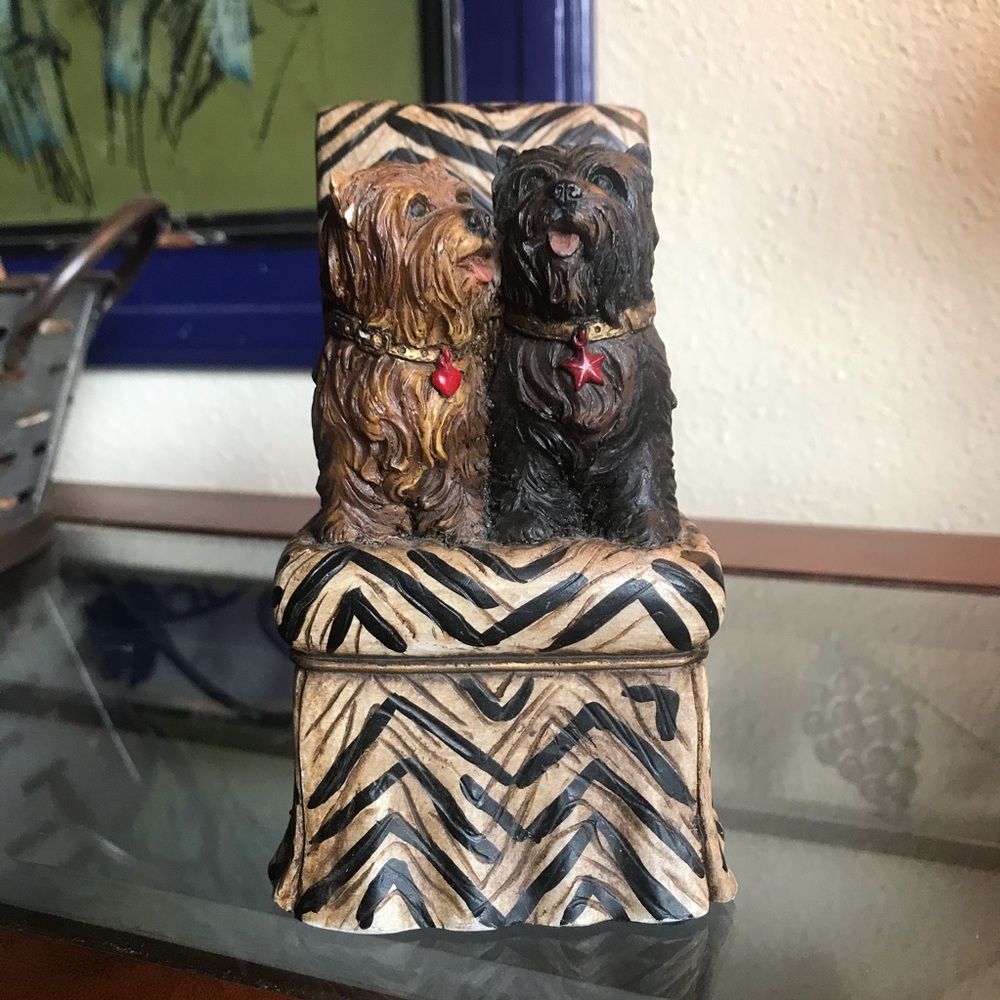 Vintage heavy resin terrier dog bookend - Picture 2 of 8